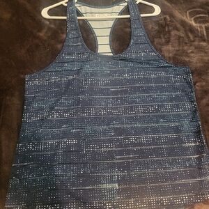 ZYIA Navy Blue Patterned Tank Top